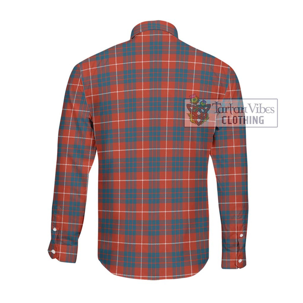 Hamilton Ancient Tartan Long Sleeve Button Shirt with Family Crest DNA In Me Style - Tartanvibesclothing Shop