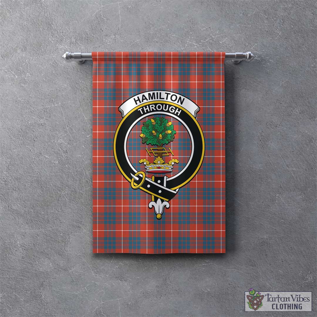 Hamilton Ancient Tartan Gonfalon, Tartan Banner with Family Crest ...