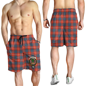 Hamilton Ancient Tartan Mens Shorts with Family Crest