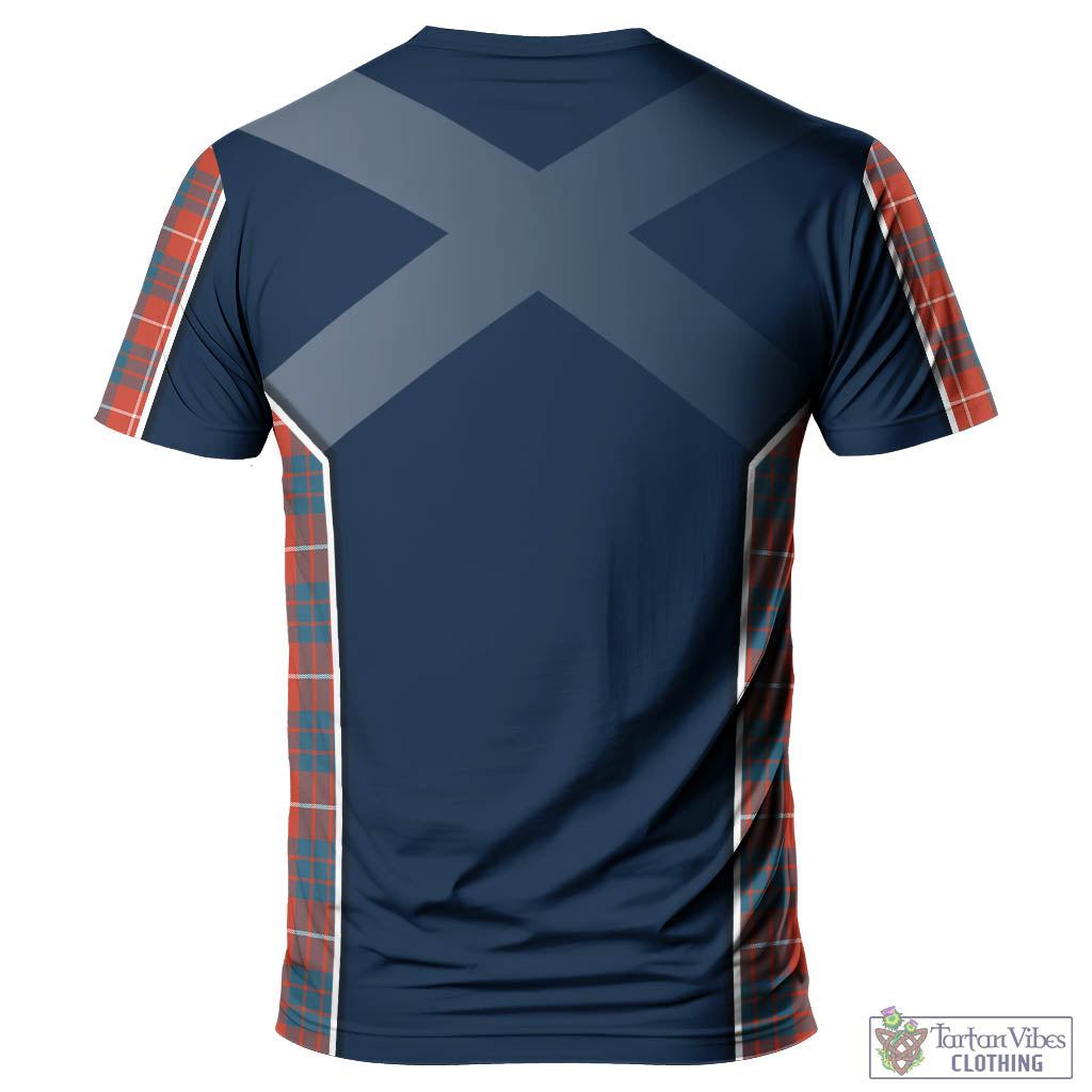 Tartan Vibes Clothing Hamilton Ancient Tartan T-Shirt with Family Crest and Lion Rampant Vibes Sport Style