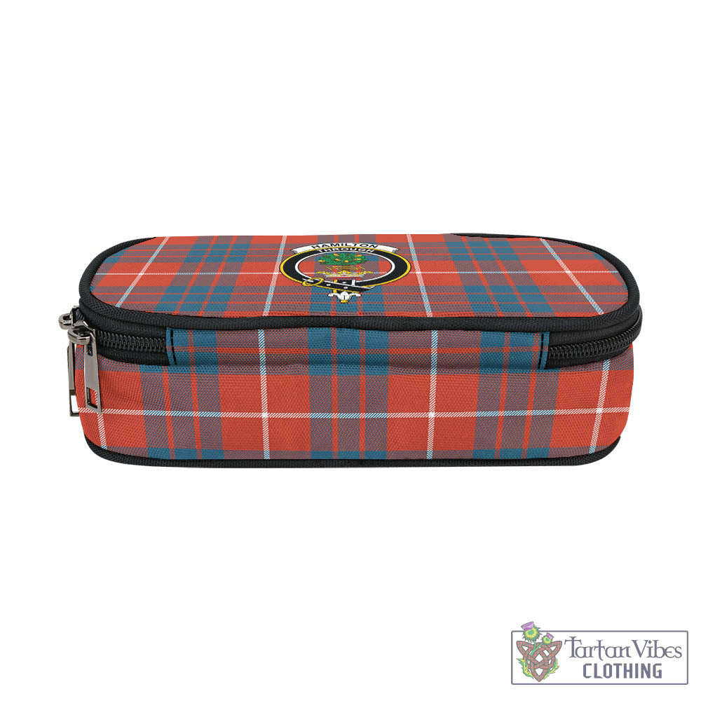 Tartan Vibes Clothing Hamilton Ancient Tartan Pen and Pencil Case with Family Crest