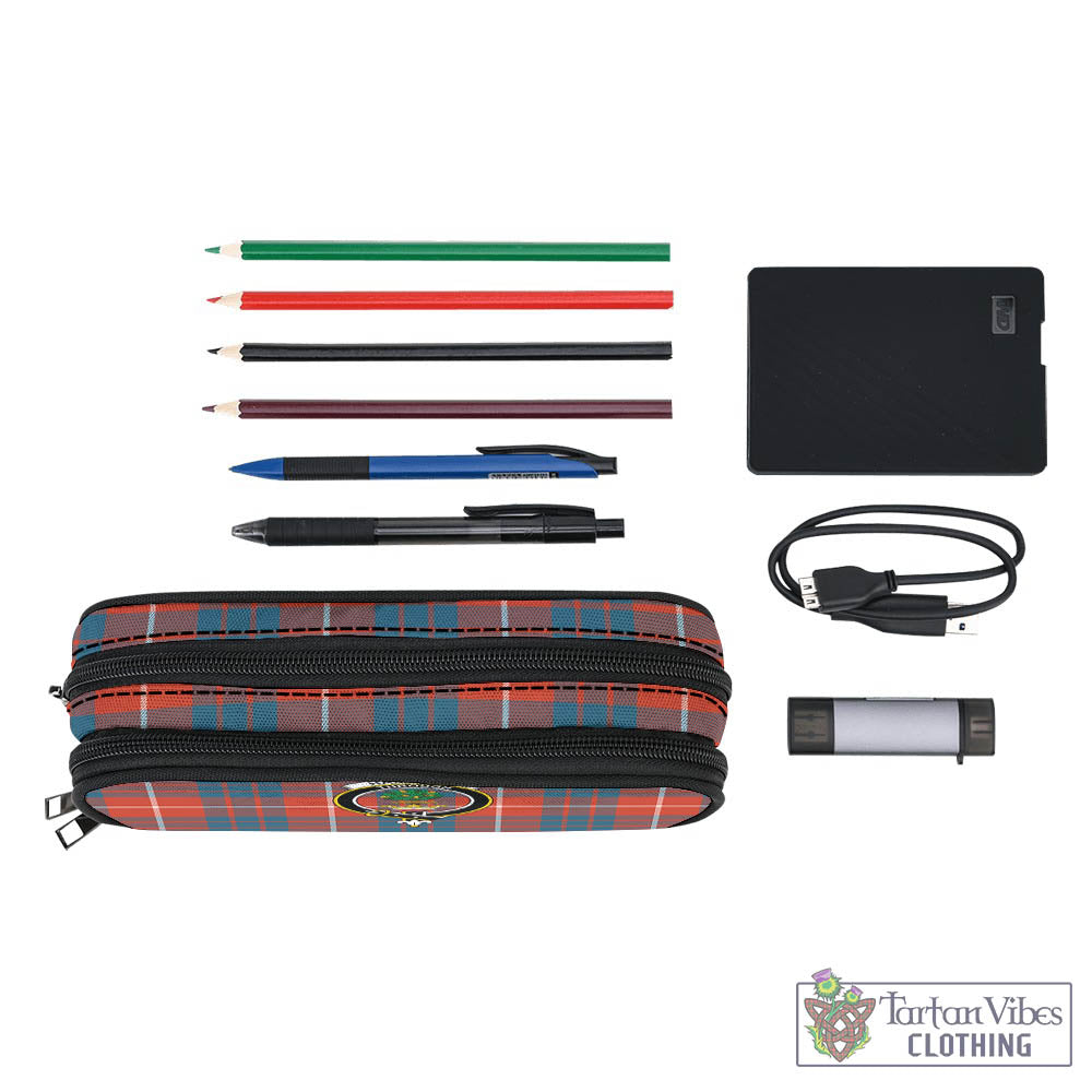 Tartan Vibes Clothing Hamilton Ancient Tartan Pen and Pencil Case with Family Crest