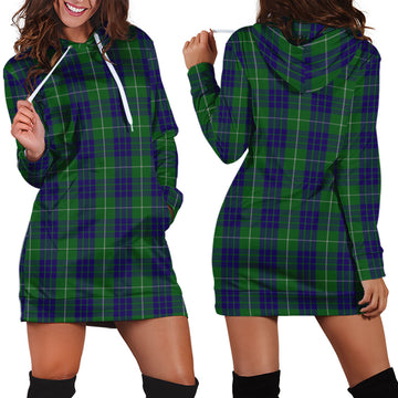 Hamilton Green Hunting Tartan Hoodie Dress