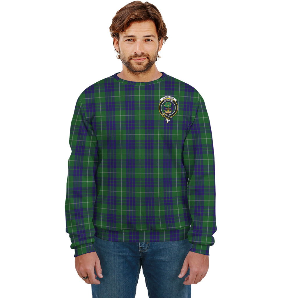 Hamilton Green Hunting Tartan Sweatshirt with Family Crest Unisex - Tartan Vibes Clothing