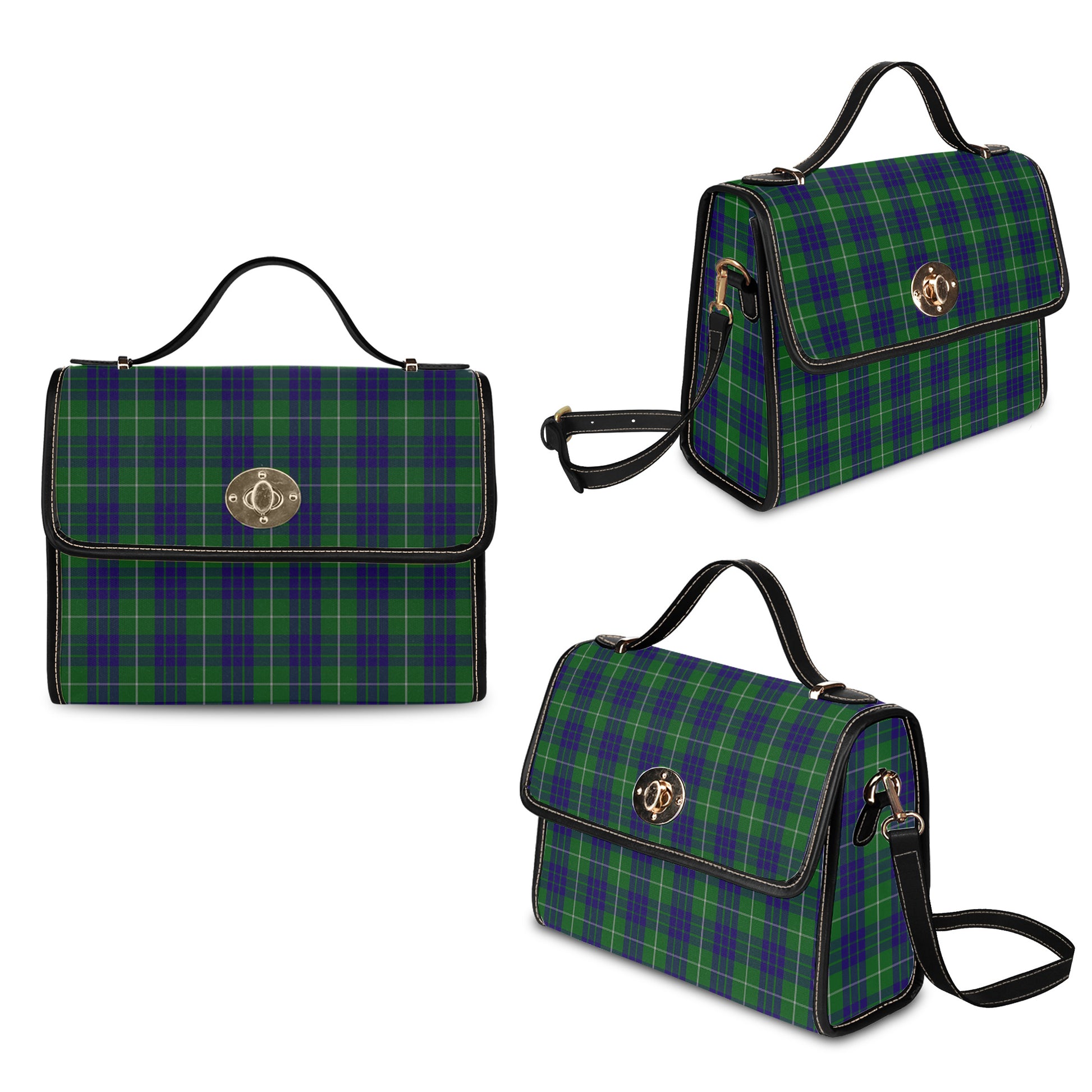 hamilton-green-hunting-tartan-leather-strap-waterproof-canvas-bag