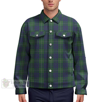 Hamilton Green Hunting Tartan Unisex Lapel Cotton Jacket