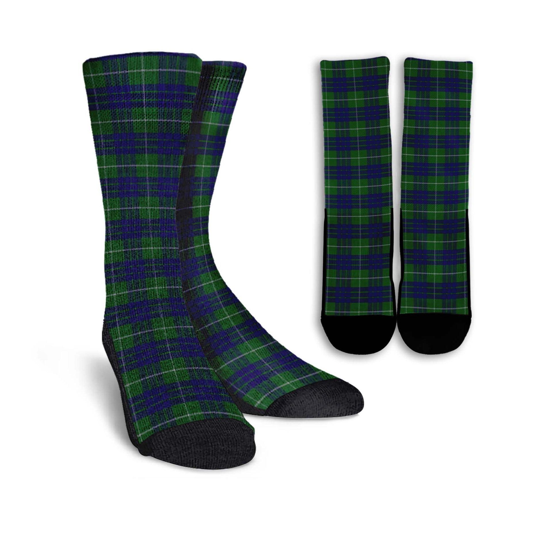 Hamilton Green Hunting Tartan Crew Socks - Tartanvibesclothing