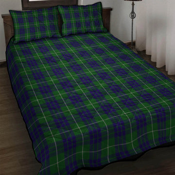 Hamilton Green Hunting Tartan Quilt Bed Set