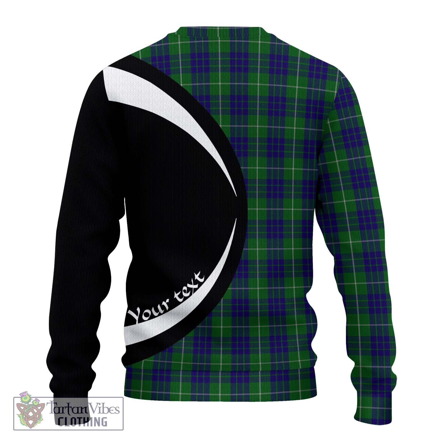 Hamilton Green Hunting Tartan Ugly Sweater with Family Crest Circle Style - Tartan Vibes Clothing