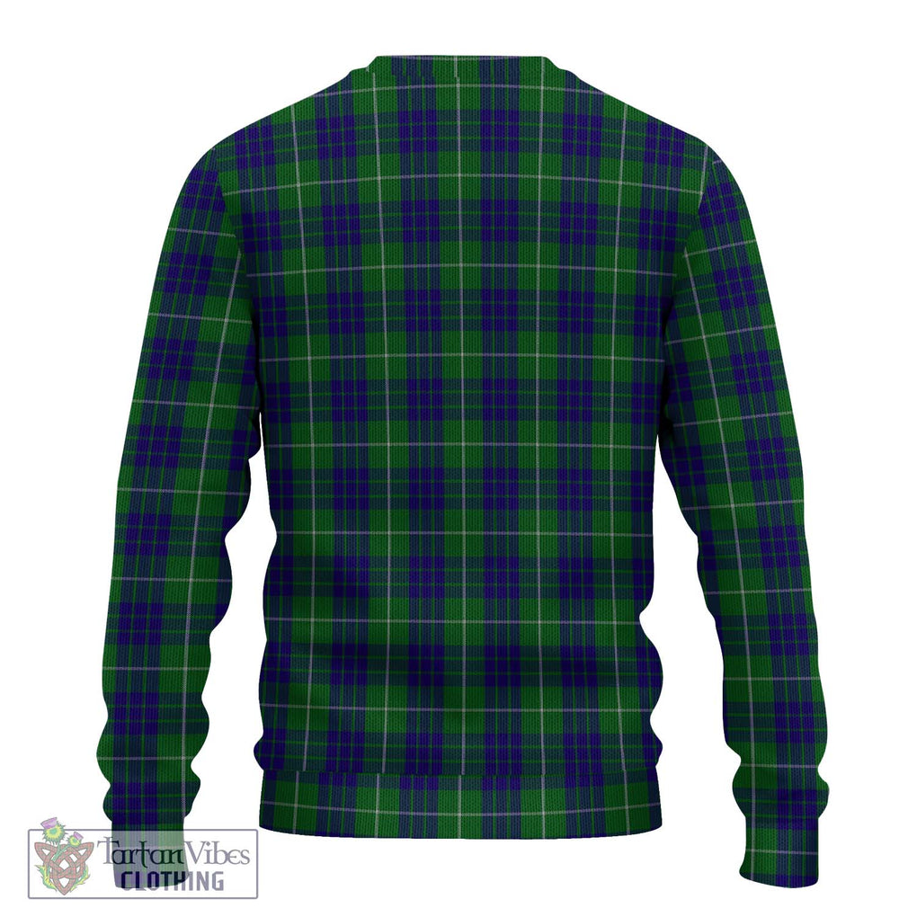 Hamilton Green Hunting Tartan Knitted Sweater with Family Crest DNA In Me Style - Tartanvibesclothing Shop