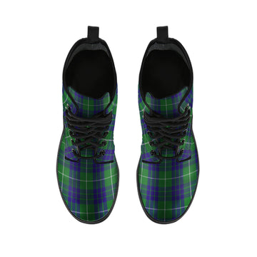 Hamilton Green Hunting Tartan Leather Boots