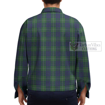 Hamilton Green Hunting Tartan Unisex Lapel Cotton Jacket