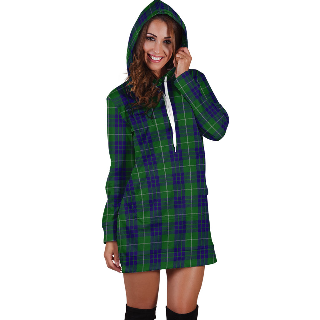 Hamilton Green Hunting Tartan Hoodie Dress - Tartan Vibes Clothing