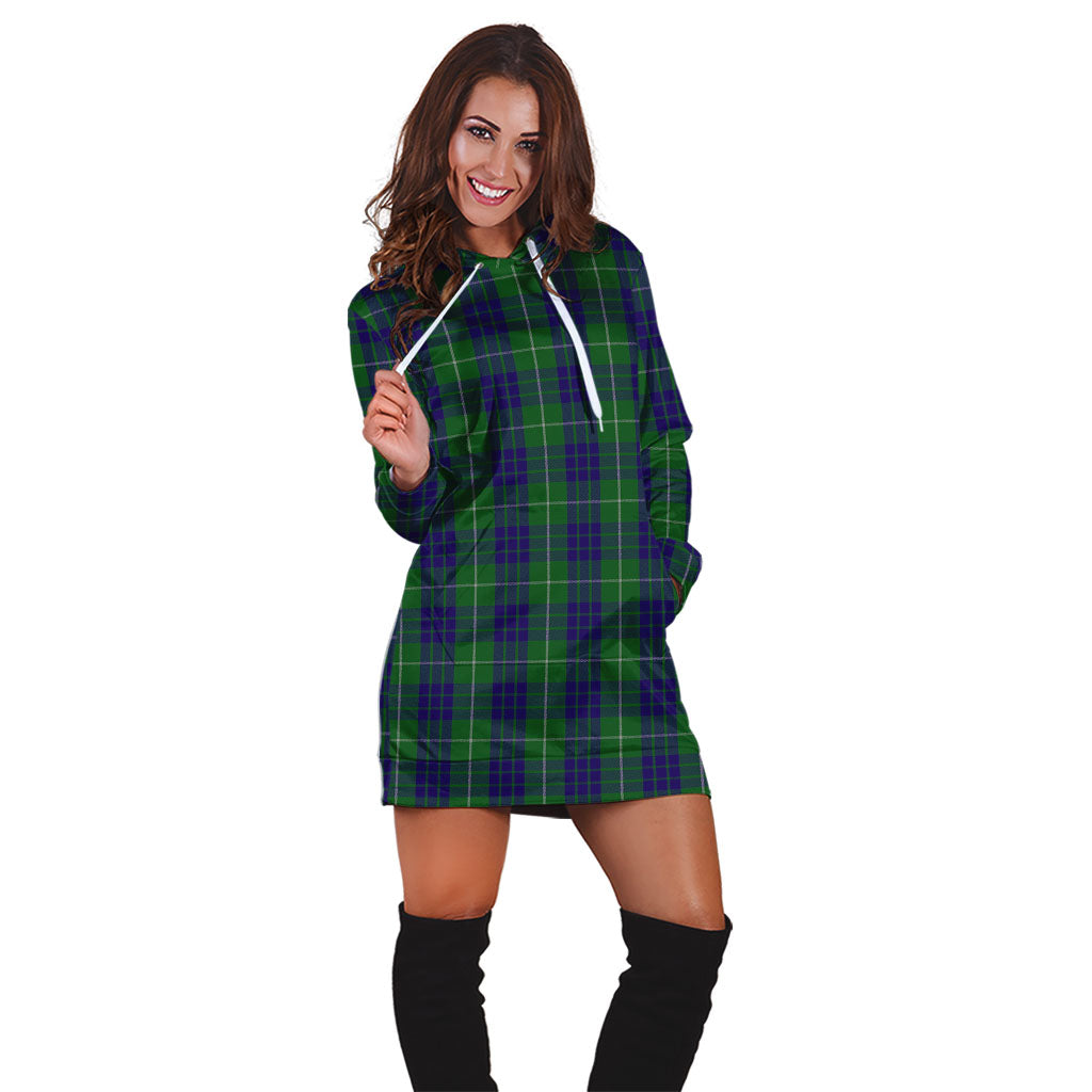 Hamilton Green Hunting Tartan Hoodie Dress - Tartan Vibes Clothing