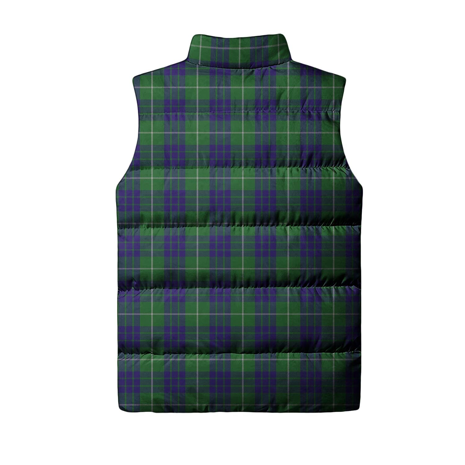 Hamilton Green Hunting Tartan Sleeveless Puffer Jacket with Family Crest - Tartanvibesclothing