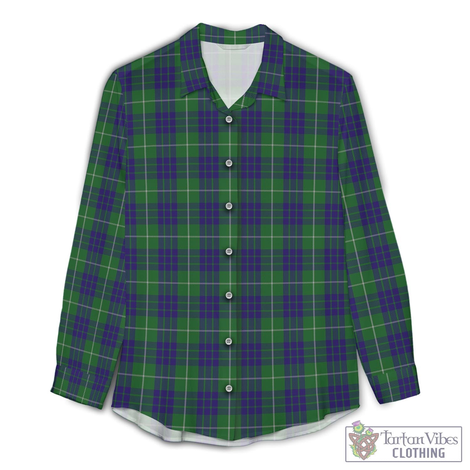 Hamilton Green Hunting Tartan Womens Casual Shirt