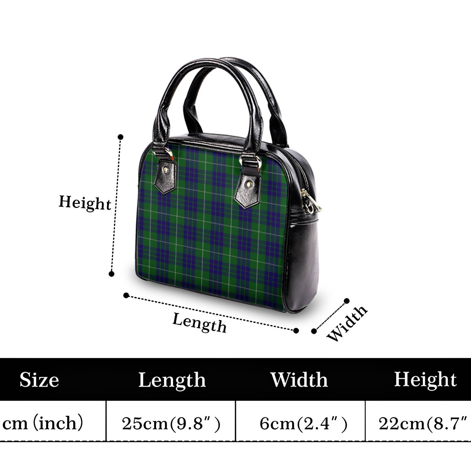 Hamilton Green Hunting Tartan Shoulder Handbags - Tartanvibesclothing