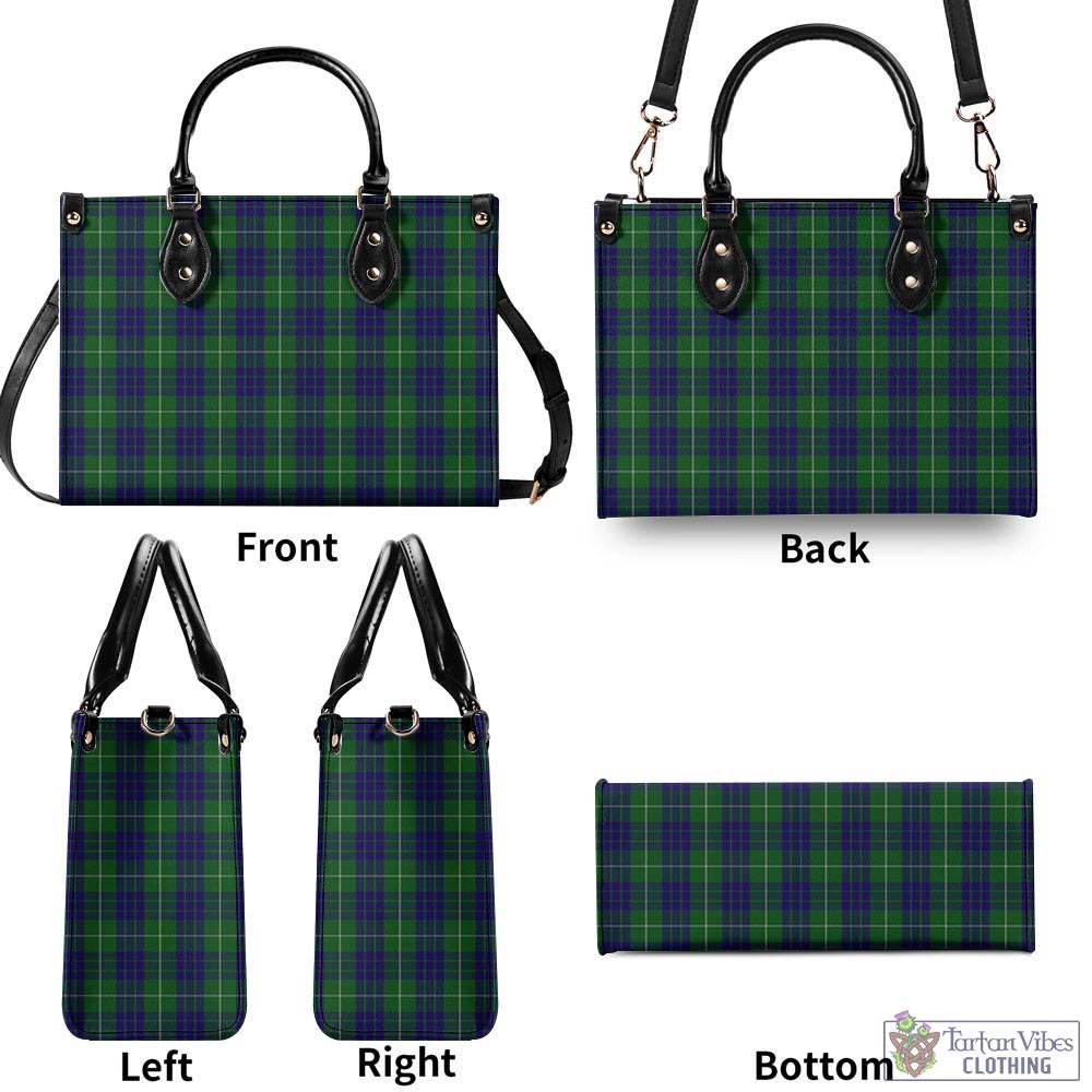 Tartan Vibes Clothing Hamilton Green Hunting Tartan Luxury Leather Handbags