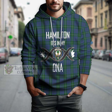 Hamilton Hunting Tartan Hoodie with Family Crest DNA In Me Style