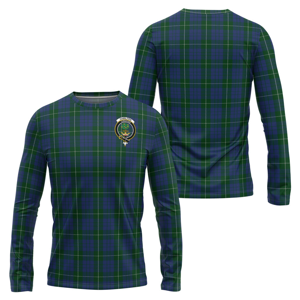 hamilton-hunting-tartan-long-sleeve-t-shirt-with-family-crest