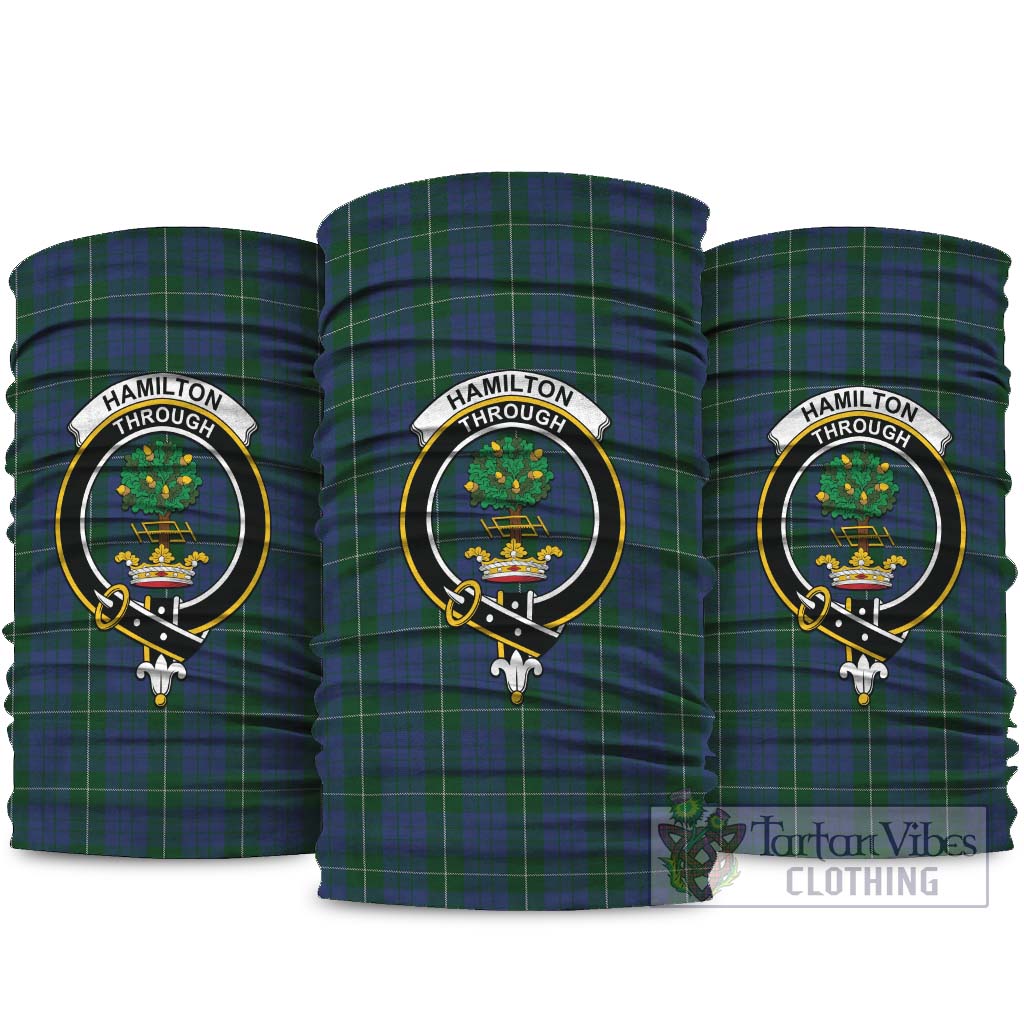 Hamilton Hunting Tartan Neck Gaiters, Tartan Bandanas, Tartan Head Band with Family Crest