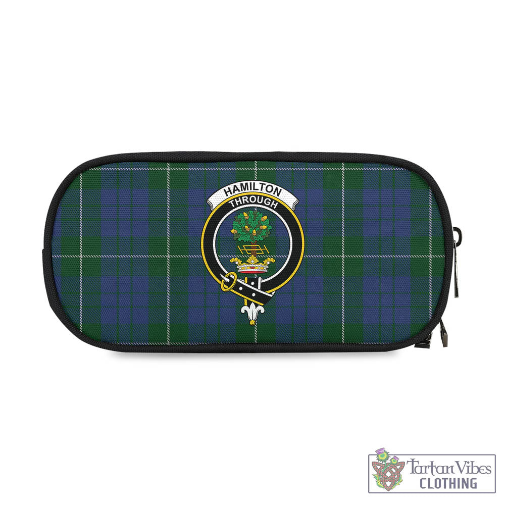 Tartan Vibes Clothing Hamilton Hunting Tartan Pen and Pencil Case with Family Crest