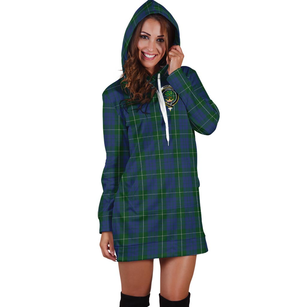 Hamilton Hunting Tartan Hoodie Dress with Family Crest - Tartan Vibes Clothing