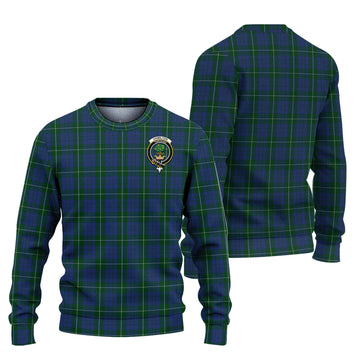 Hamilton Hunting Tartan Ugly Sweater with Family Crest