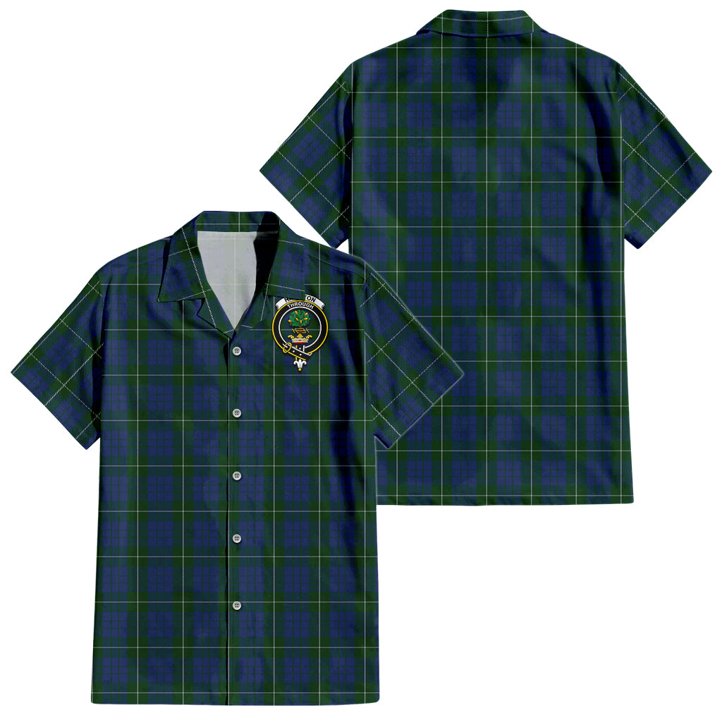 hamilton-hunting-tartan-short-sleeve-button-down-shirt-with-family-crest