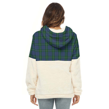 Hamilton Hunting Tartan Women's Borg Fleece Hoodie With Half Zip