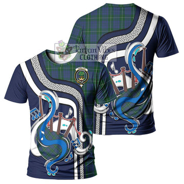 Hamilton Hunting Tartan T-Shirt with Epic Bagpipe Style