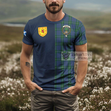 Hamilton Hunting Tartan T-Shirt Alba with Scottish Lion Royal Arm Half Style