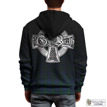 Hamilton Hunting Tartan Hoodie Featuring Alba Gu Brath Family Crest Celtic Inspired