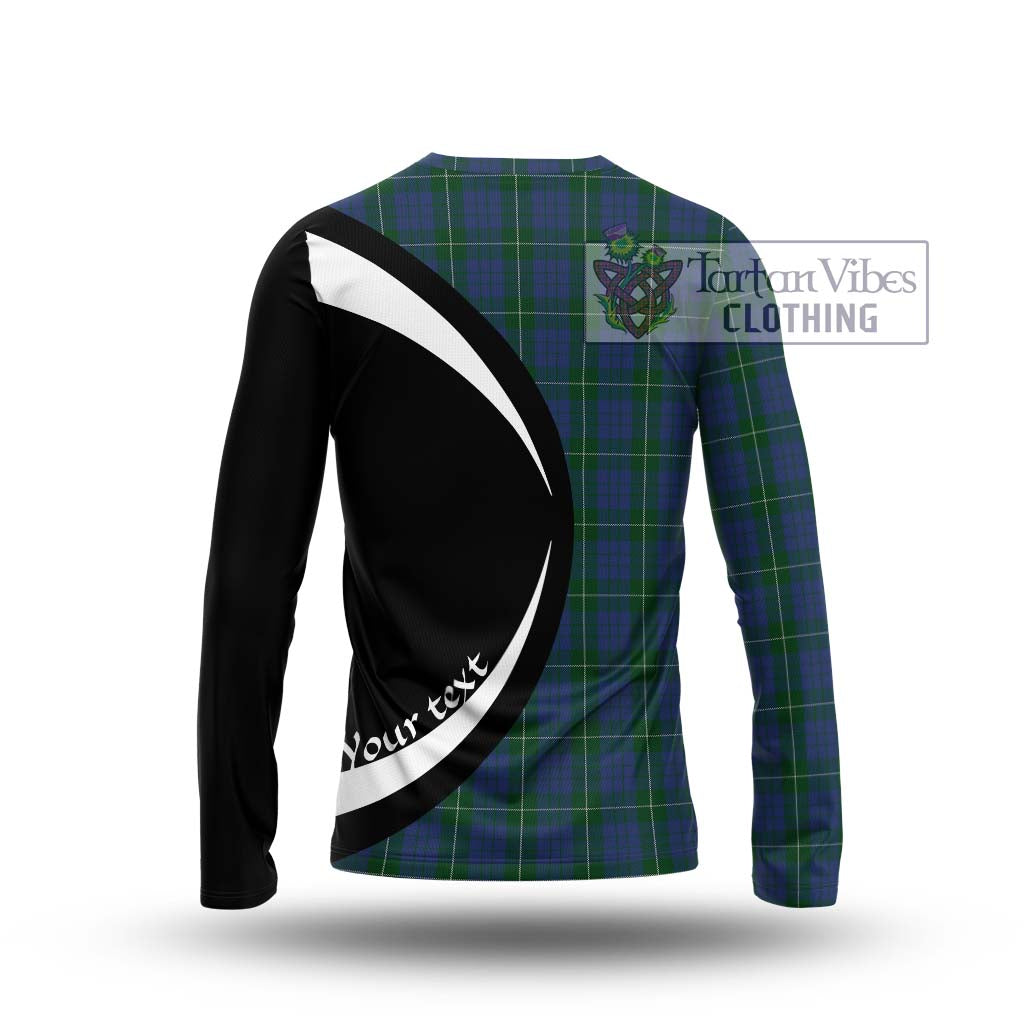 Hamilton Hunting Tartan Long Sleeve T-Shirt with Family Crest Circle Style - Tartan Vibes Clothing