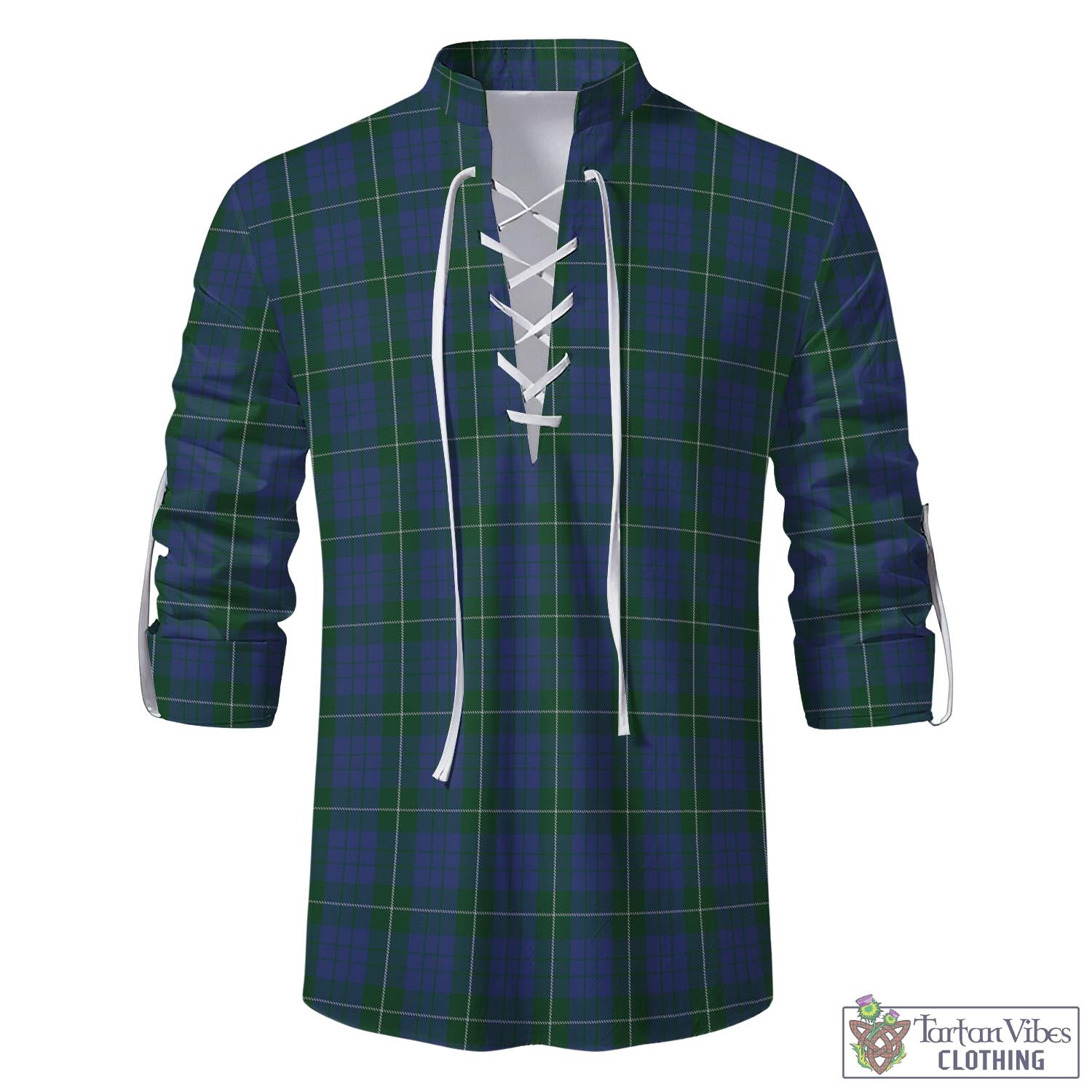 Tartan Vibes Clothing Hamilton Hunting Tartan Men's Scottish Traditional Jacobite Ghillie Kilt Shirt