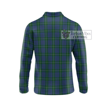 Hamilton Hunting Tartan Long Sleeve Polo Shirt with Family Crest DNA In Me Style