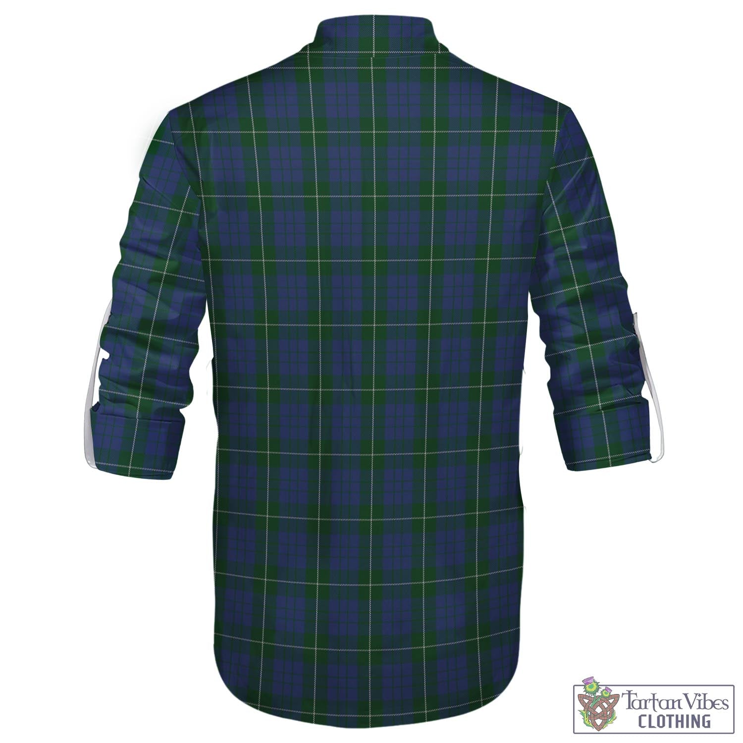 Tartan Vibes Clothing Hamilton Hunting Tartan Men's Scottish Traditional Jacobite Ghillie Kilt Shirt with Family Crest