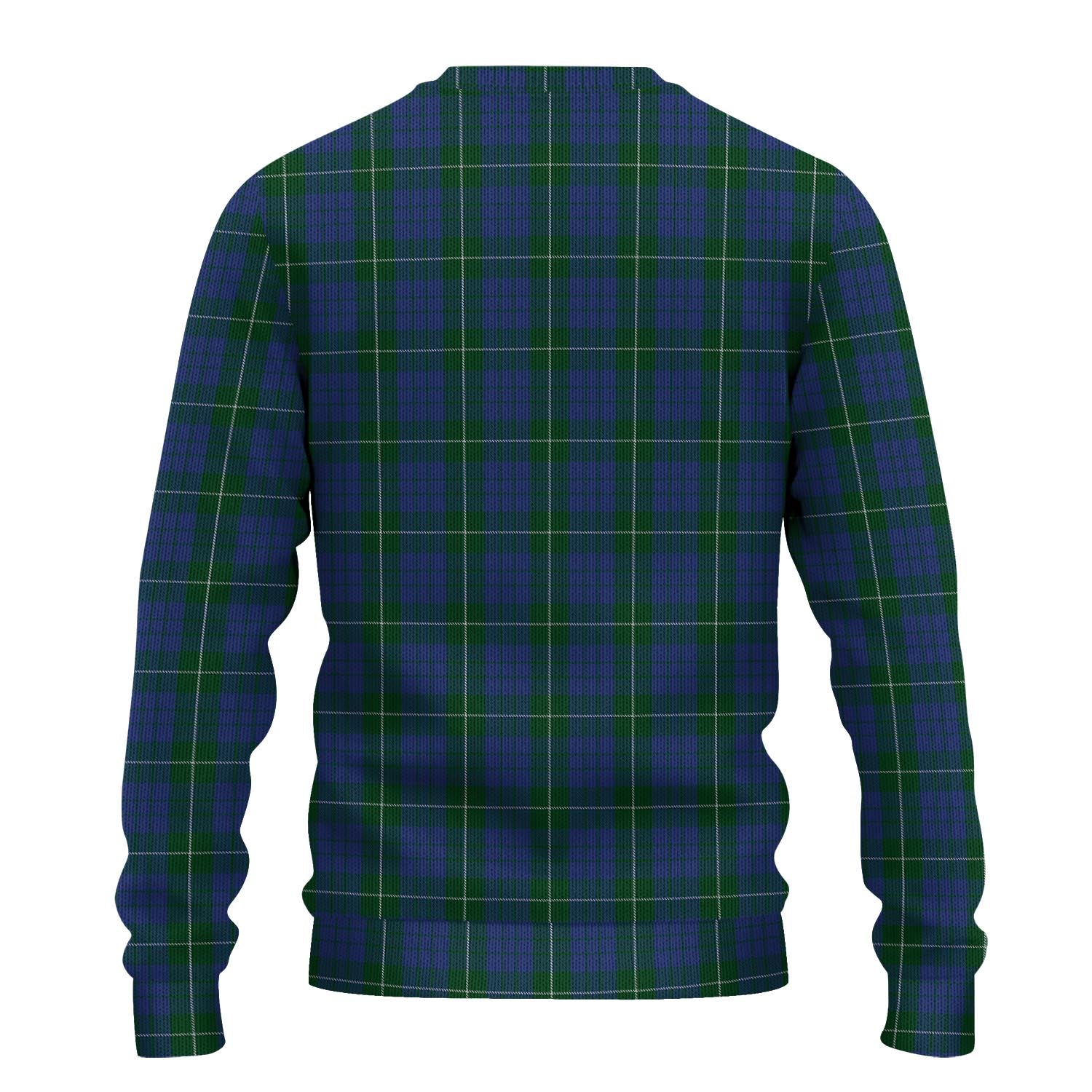 Hamilton Hunting Tartan Knitted Sweater with Family Crest - Tartanvibesclothing