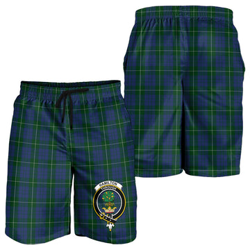 Hamilton Hunting Tartan Mens Shorts with Family Crest