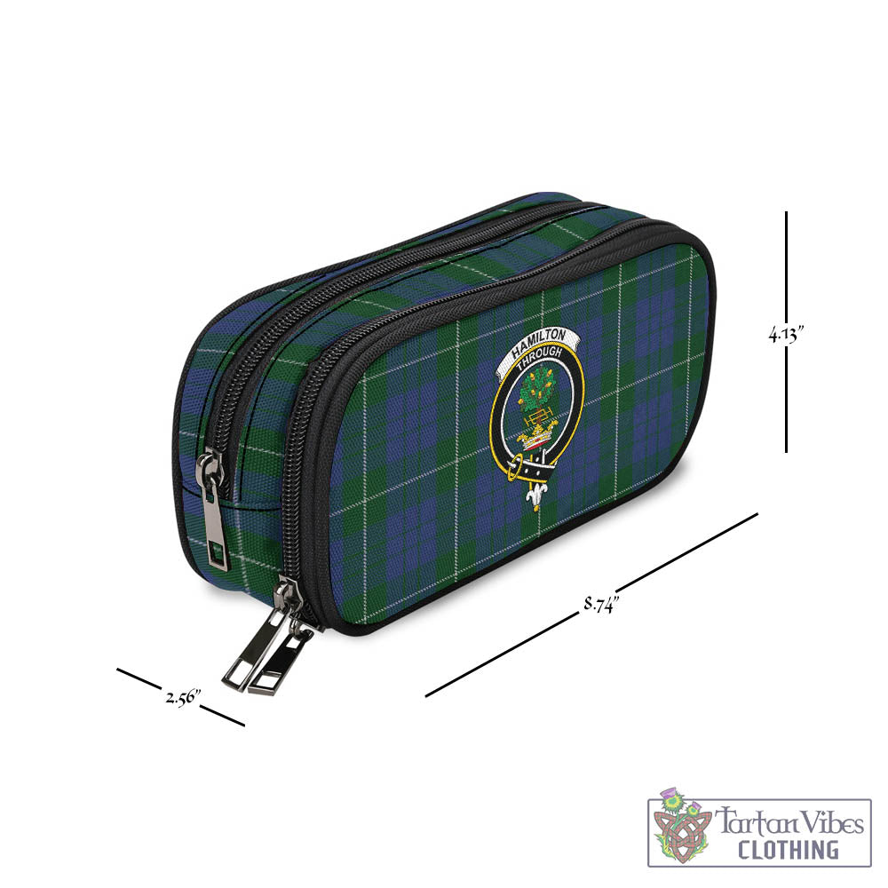 Tartan Vibes Clothing Hamilton Hunting Tartan Pen and Pencil Case with Family Crest