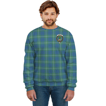 Hamilton Hunting Ancient Tartan Sweatshirt with Family Crest