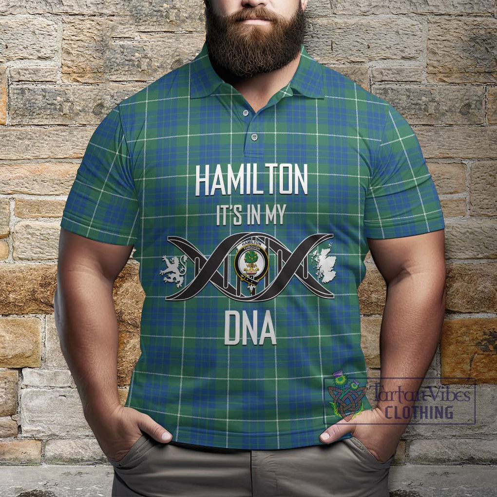 Hamilton Hunting Ancient Tartan Polo Shirt with Family Crest DNA In Me Style Kid - Tartanvibesclothing Shop