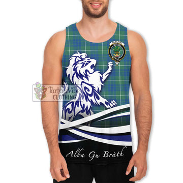 Hamilton Hunting Ancient Tartan Men's Tank Top with Alba Gu Brath Regal Lion Emblem