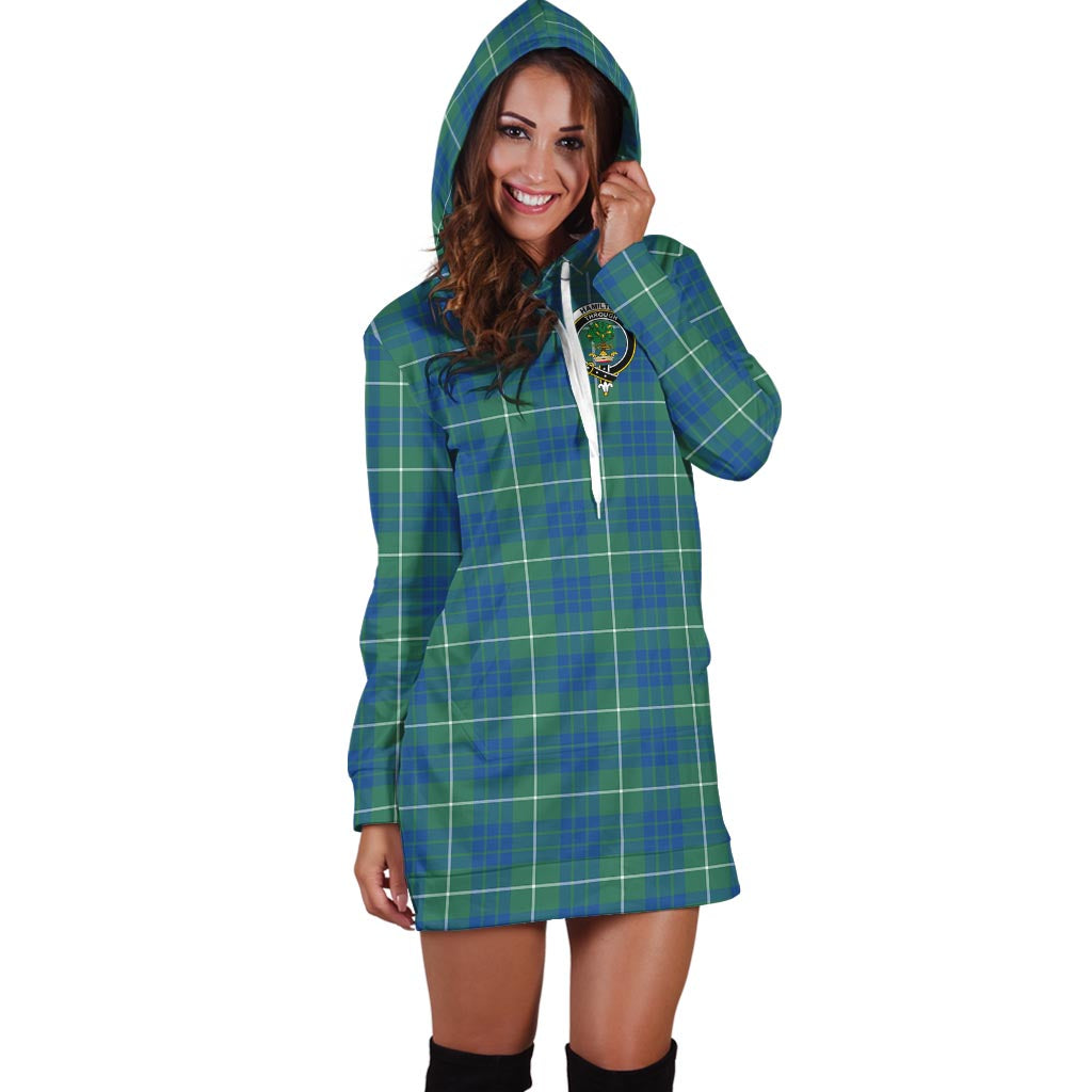 Hamilton Hunting Ancient Tartan Hoodie Dress with Family Crest - Tartan Vibes Clothing