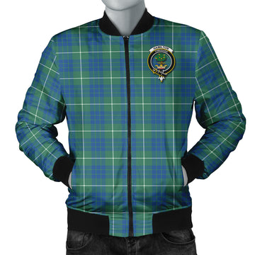 Hamilton Hunting Ancient Tartan Bomber Jacket with Family Crest