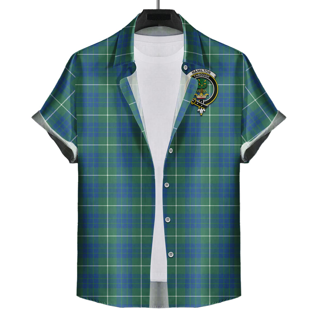 hamilton-hunting-ancient-tartan-short-sleeve-button-down-shirt-with-family-crest