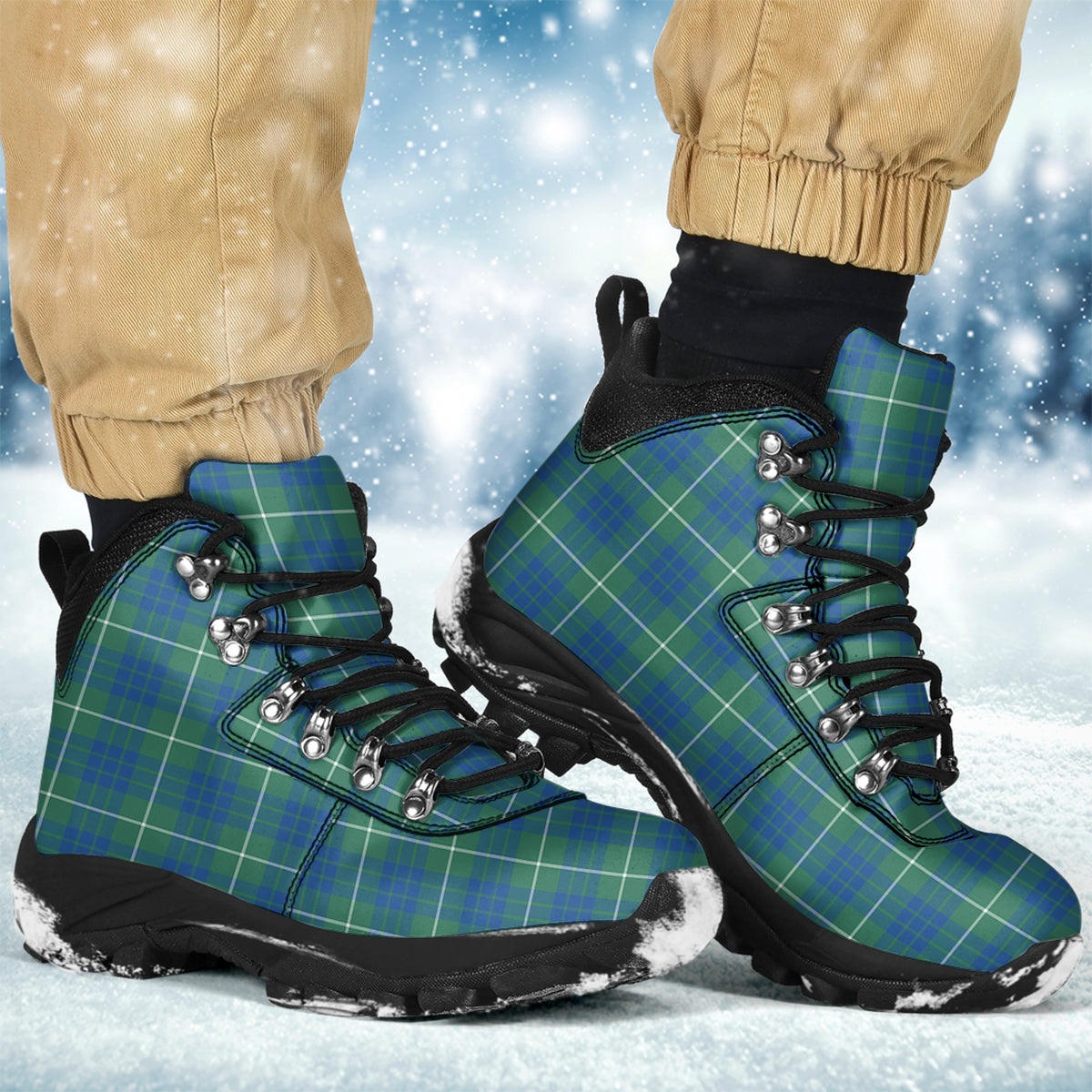 Hamilton Hunting Ancient Tartan Alpine Boots - Tartanvibesclothing