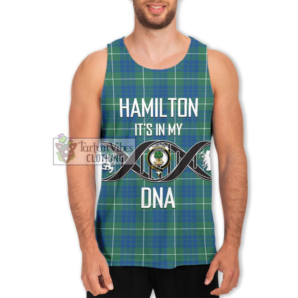 Hamilton Hunting Ancient Tartan Men's Tank Top with Family Crest DNA In Me Style Men - Tartanvibesclothing Shop