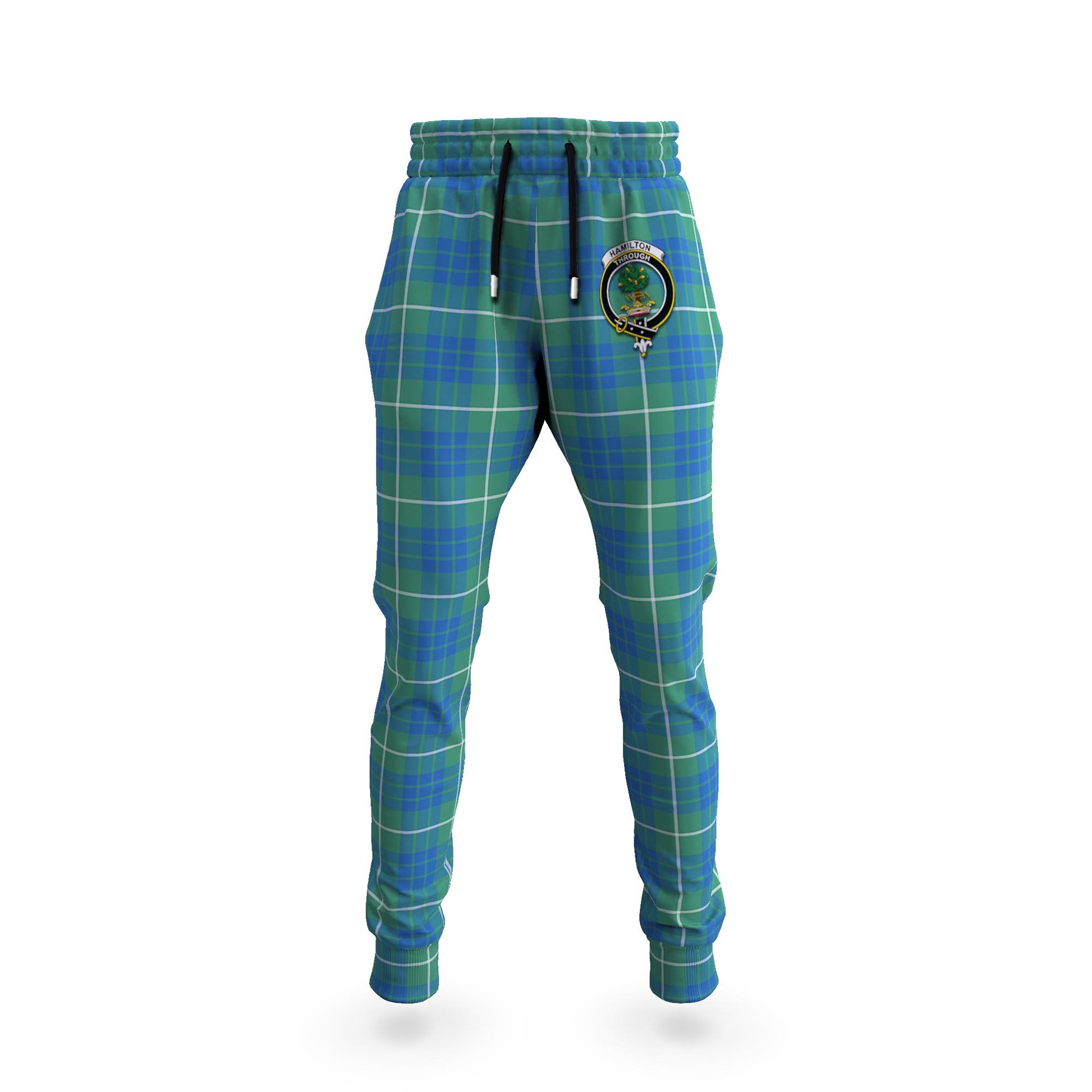 Hamilton Hunting Ancient Tartan Joggers Pants with Family Crest 5XL - Tartan Vibes Clothing