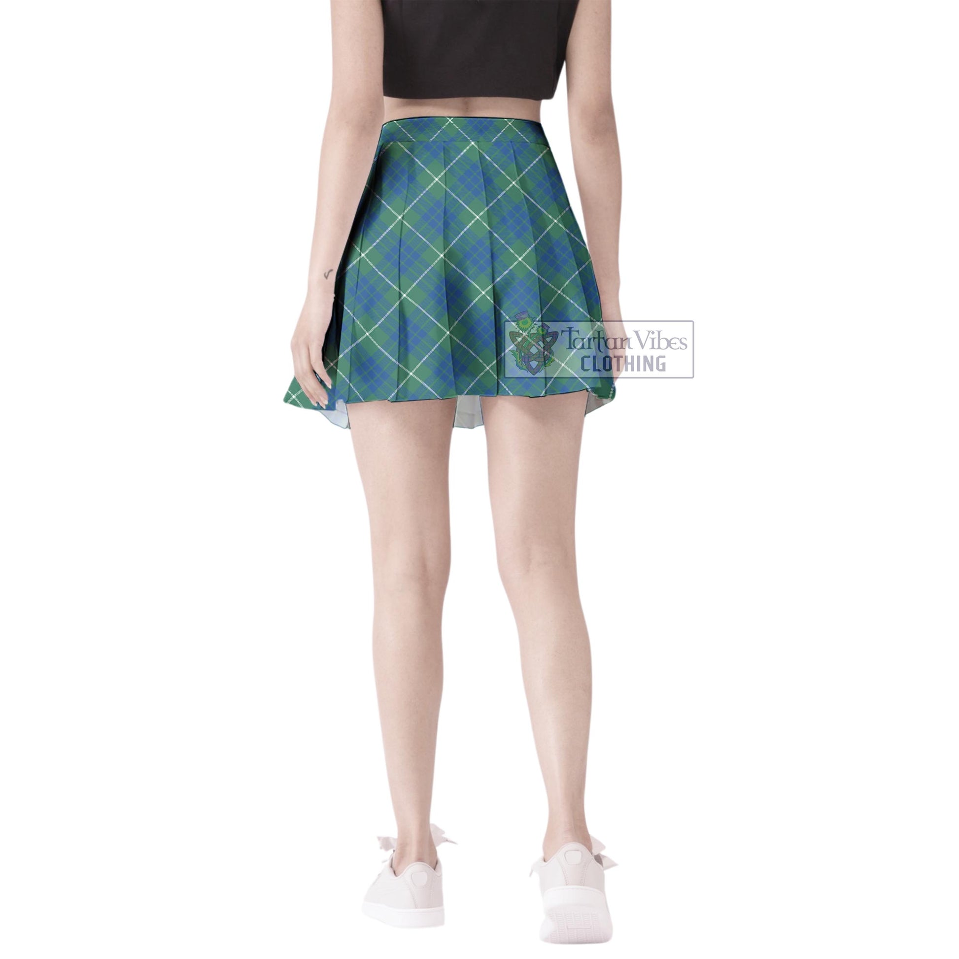 Tartan Vibes Clothing Hamilton Hunting Ancient Tartan Women's Plated Mini Skirt